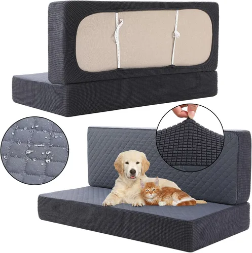 Vista 9 de Buryeah 4 piezas de fundas para cojines de comedor de RV Set de fundas para asientos de sofá, protector de muebles para autocaravana, 2 respaldos