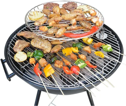 Vista 2 de Onlyfire Rejilla de cocina de acero inoxidable de 13,5 "con eje giratorio para Char-Griller 16620