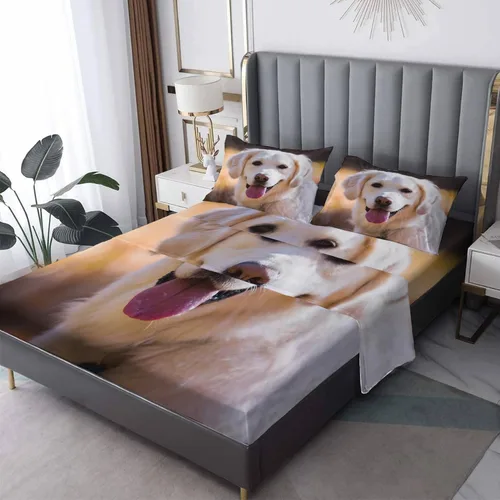 Vista 8 de Bernese Mountain Dog Sábanas tamaño individual – Sábanas de microfibra suave y bolsillo profundo y sábanas estampadas sin arrugas, 3 piezas