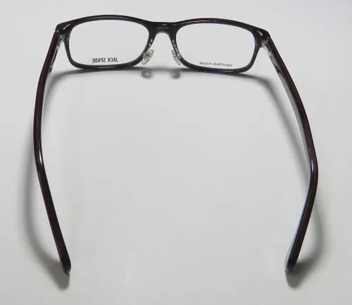 Vista 5 de Jack Spade Larson Mens/Womens Rectangular Full-Rim Authentic Collectible Classic Shape Eyeglasses/Eyeglass Frame Negro