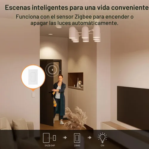 Vista 5 de SONOFF Zigbee Interruptor de Luz Inteligente, Requiere Hub SONOFF Zigbee, Interruptor Inteligente, Interruptor Inteligente Sin Neutro o con Neutro