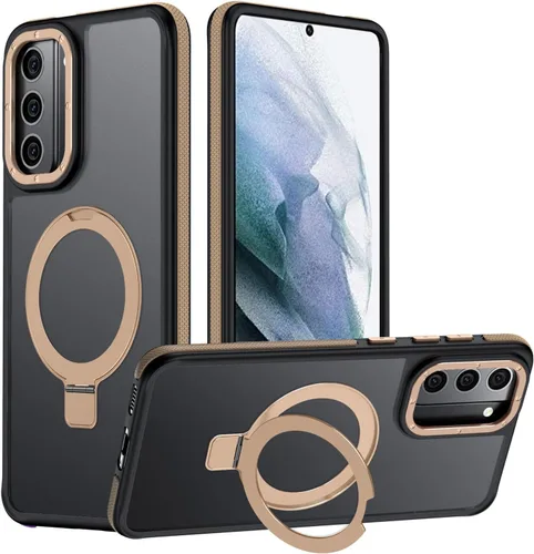 Vista 23 de Funda para Samsung Galaxy S24 Plus, soporte de anillo magnético ajustable [compatible con Magsafe], [protección a prueba de golpes de grado militar]