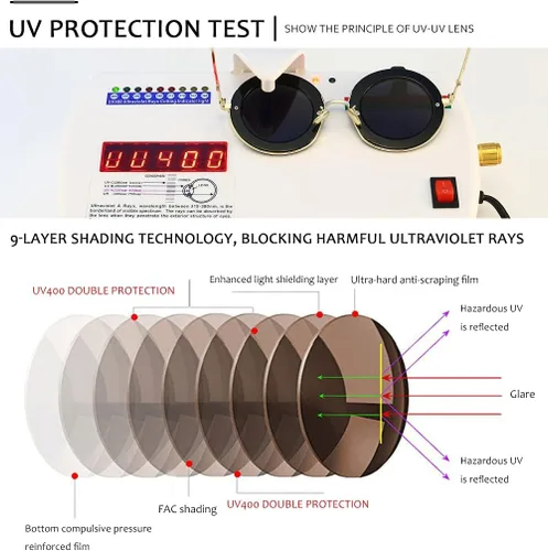 Vista 6 de SHEEN KELLY Gafas de sol redondas retro para mujeres y hombres, diseño de abeja, tonos negros, montura de metal, estilo elegante, unisex