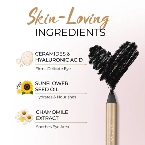 Vista 5 de Artisan L'uxe Beauty Lápiz delineador de ojos jumbo de terciopelo Smokey Eyes en 3 minutos a prueba de agua, manchas y de larga duración con aceites
