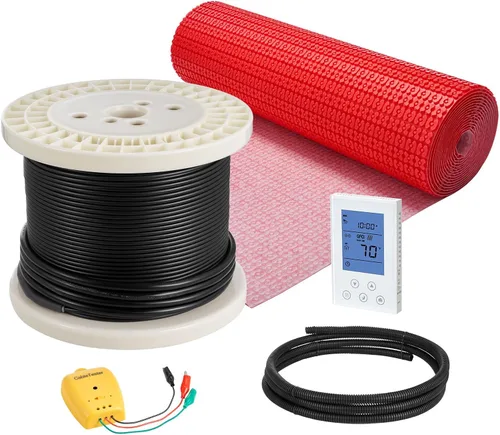Vista 10 de VEVOR Sistema de calefacción de suelo radiante eléctrico de 50 pies cuadrados, sistema de suelo radiante eléctrico de 120 V, con membrana