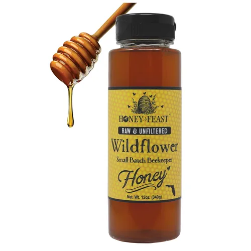 Vista 51 de Honey Feast Flower Powered Allergy Blend 10 veces miel, 12 onzas