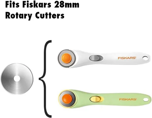 Vista 3 de SOMOLUX Cuchillas rotativas de 1.102 in compatibles con Fiskars 1.102 in cortador giratorio perfecto para coser manualidades, afiladas y duraderas