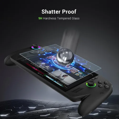 Vista 6 de CoBak Protector de pantalla de vidrio templado 9H para ASUS ROG Xbox Ally y ROG Xbox Ally X 2025 de 7 pulgadas, instalación de alineación