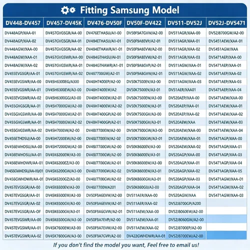 Vista 7 de Kit de reparación de secadora Sam-Sung mejorado compatible con kit de repuesto de rodillo de secadora Samsung, repuesto para piezas de secadora