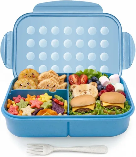 Vista 19 de MISS BIG® Fiambrera estilo bento,Fiambrera estilo bento para niños,Fiambrera para niños,Fiambrera para niños a prueba de fugas,Contenedores