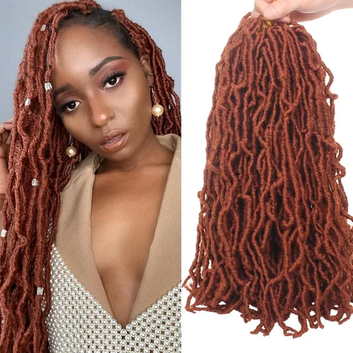 Vista 35 de Extensiones de pelo sintético, estilo diosa, rizado, ondulado, trenzas, pre-rizado, suave, para mujeres