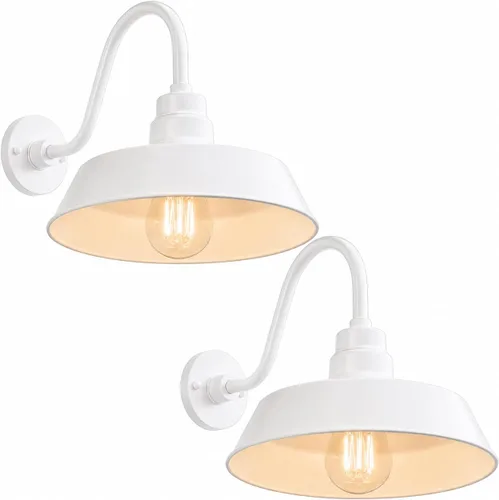Vista 19 de 14 pulgadas. RLM Warehouse - Pantalla con brazo de cuello de cisne y bombilla Led A19 5000K de 9W