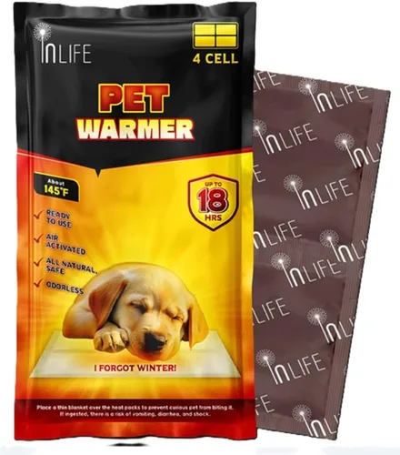 Vista 2 de InLife - Calentador súper cálido para mascotas, totalmente natural y seguro, área más grande y más amplia cubierta, calentamiento más alto 63°C