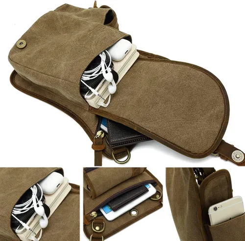 Vista 7 de Riñonera de cuero para hombres y mujeres, bolsa de protección multiusos, para motocicleta, deportes al aire libre, ciclismo, equitación, senderismo