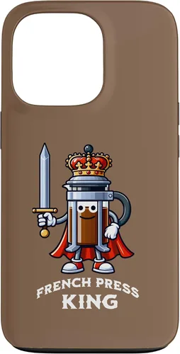 Vista 10 de Carcasa divertida para iPhone 16 The French Press King