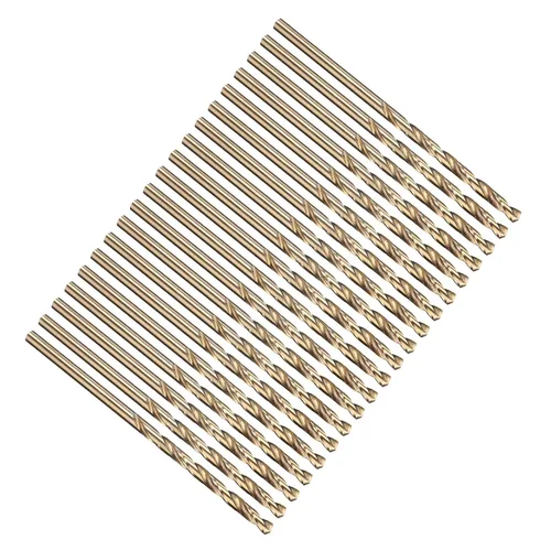 Vista 152 de PATIKIL Broca Jobber de 0.039 in, vástago recto M35 cobalto 5% acero de alta velocidad 135° acabado dorado para metal duro de acero inoxidable - 2