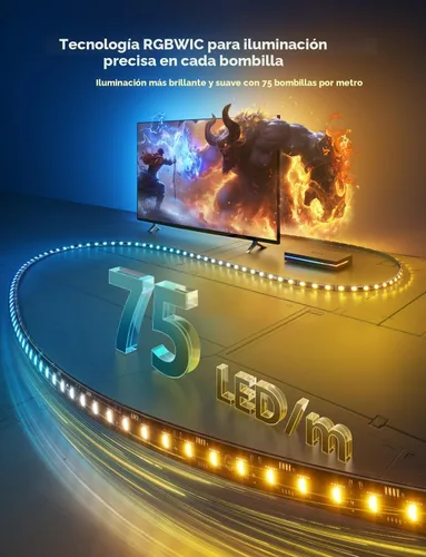 Vista 5 de Govee Caja de sincronización HDMI 2.1 2, Caja de sincronización AI con retroiluminación para TV, compatible con 8K@60Hz, 4K@144Hz, VRR y ALLM