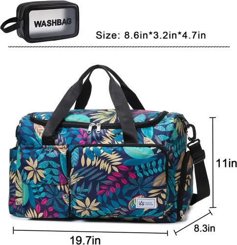Vista 390 de Pequeña bolsa de gimnasio para mujer, bolsa de viaje con compartimento para zapatos