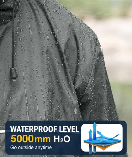 Vista 14 de SWISSWELL Chaqueta impermeable para hombre, rompevientos, ligera con capucha para uso diario casual