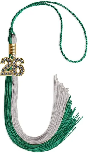 Vista 136 de Endea Graduation Borla de doble color con dije dorado (negro/oro brillante, 2022)