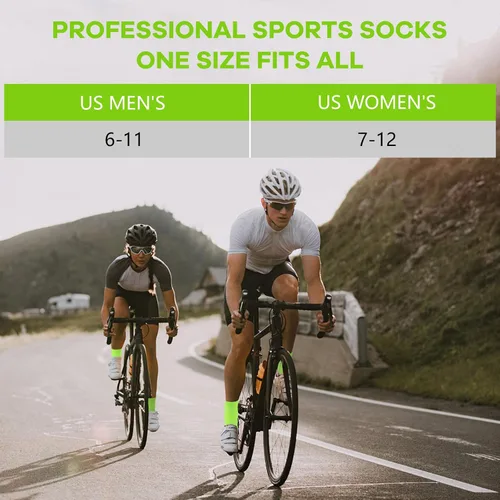 Vista 4 de NIcool Calcetines tobilleros deportivos con soporte de arco para mujeres y hombres, calcetines brillantes para correr, ciclismo, senderismo