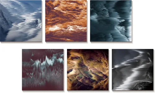 Vista 11 de Paneles acústicos para paredes, paneles de arte, absorbentes de sonido, 12 Polar Shimmer