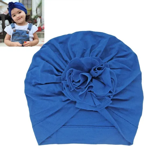 Vista 4 de Newborn Babies Headwrap Hat Infant Toddler Cotton Soft Cute Nursery Beanie Headbands Top Bowknot Cap 5 piezas flor/3-3 años