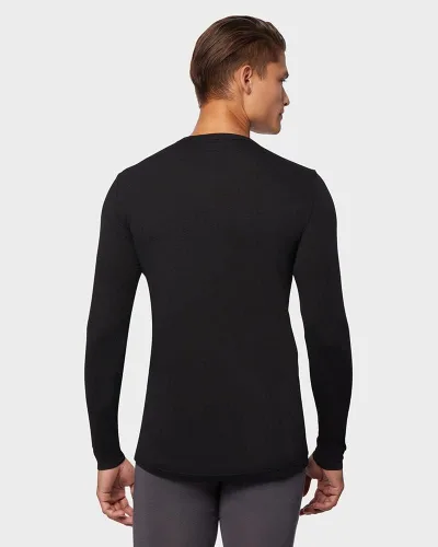 Vista 4 de 32 Degrees - Camiseta ligera para hombre, manga larga, ajuste de forma, elástico en 4 direcciones, térmica