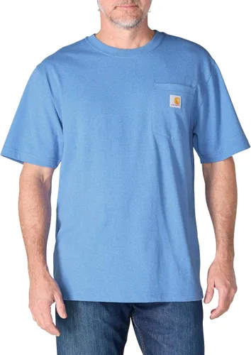 Vista 24 de Carhartt Camiseta con bolsillo Iconic K87 para hombre Piedra azul