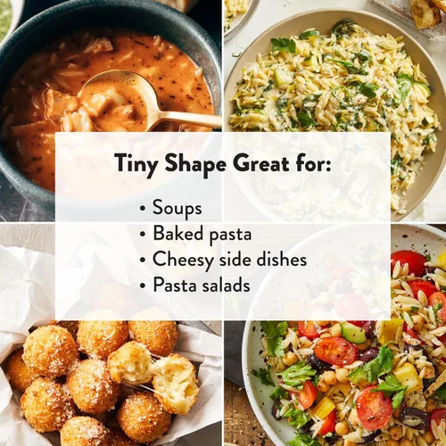 Vista 5 de DeLallo Pasta Orzo sin gluten, bolsa de 12 onzas, (paquete de 2), hecha con harina de maíz y arroz, hecha a mano en Italia, sin OMG, todo natural