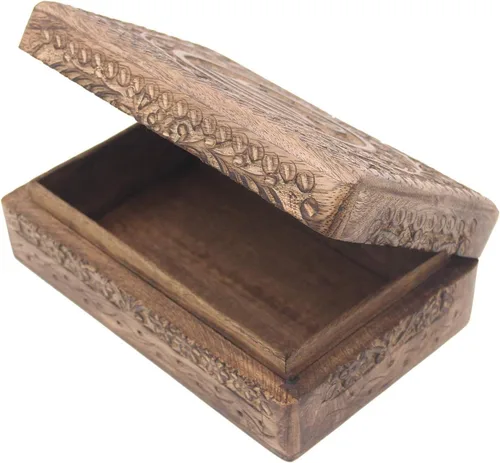 Vista 5 de KayJayStyles - Caja de almacenamiento de madera para la joyería, tallada a mano