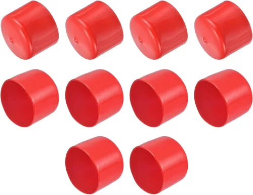 Vista 38 de uxcell 10 tapas de goma para extremos de 0.591 in de identificación, tapa de extremo redondo, protectores de rosca de tornillo, color negro