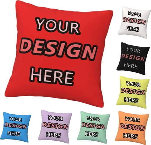 Vista 12 de Custom Pillow for Mother's Day Your Design Here Customized Pillow with Photo 12''x12'' Black