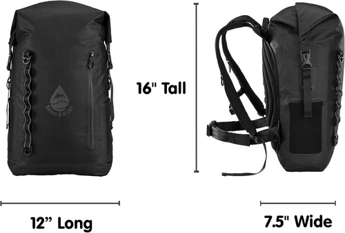 Vista 9 de Skog Å Kust BackSåk Pro Mochilas flotantes impermeables con bolsillo exterior hermético con cremallera
