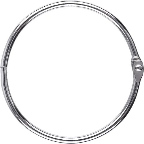 Vista 8 de AKONEGE 2 pulgadas (paquete de 25) anillos sueltos para carpeta de hojas, acero niquelado plateado, para escuela, hogar, oficina