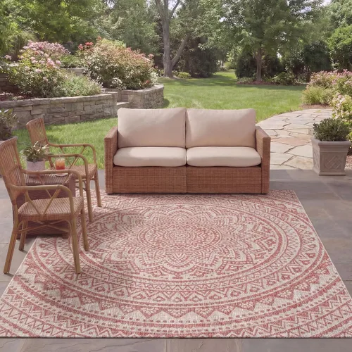 Vista 28 de SAFAVIEH Alfombra lavable al aire libre Courtyard Collection - 2'3" x 5', marfil y verde, no desprende pelusa y fácil limpieza, ideal para patio