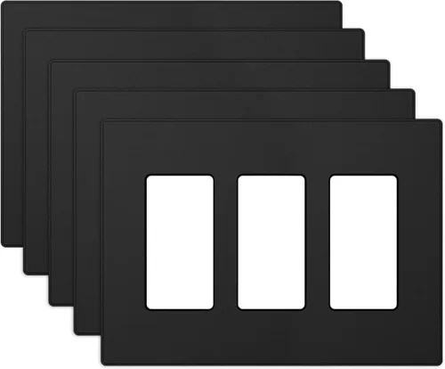 Vista 19 de ELEGRP Placas decorativas de pared sin tornillos, de tamaño mediano, cubierta termoplástica irrompible para interruptor de salida de receptáculo