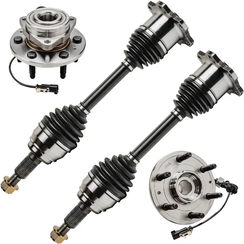 Vista 121 de Detroit Axle - Kit de suspensión delantera 4WD para Nissan Frontier Pathfinder Xterra, 2 cubos de rodamientos de ruedas, 2 brazos de control