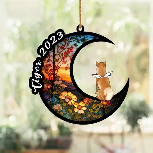 Vista 120 de Nazenti Atrapasoles conmemorativo para perros, adornos de Navidad personalizados para perros, adorno de Navidad, regalos conmemorativos para perros