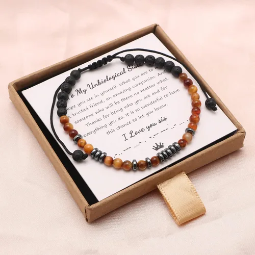 Vista 5 de Joycuff Pulseras con código morse para mujeres y hombres, I Love You Navidad, cumpleaños, regalo único y divertido para mujeres, papá, mamá, hijo