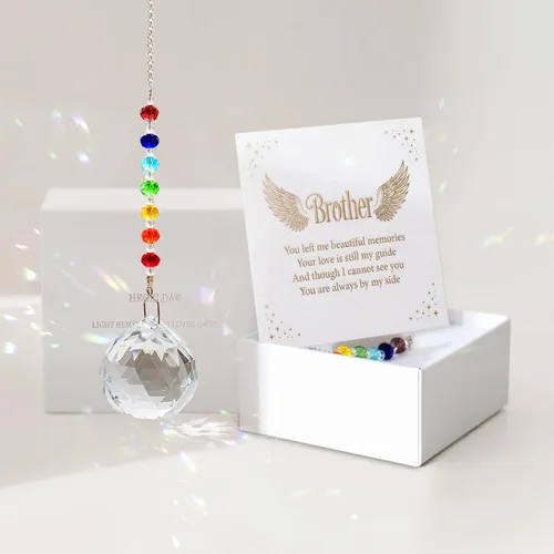 Vista 19 de Regalos conmemorativos para la pérdida de papá, atrapasoles de cristal en la memoria, regalos de condolencia por pérdida de papá y padre, regalos