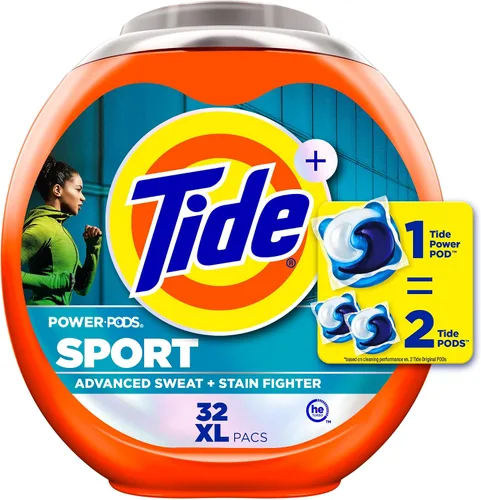 Vista 13 de Tide Power Pods - Cápsulas de detergente para ropa deportiva, 18 unidades, avanzado para sudor + combatiente de manchas