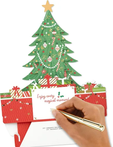 Vista 5 de Hallmark Paper Wonder - Tarjeta de Navidad desplegable (árbol de Navidad)