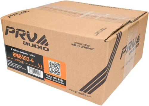 Vista 7 de PRV AUDIO 8MB450-4 v2 8" Altavoz de bajos medios 4 ohmios Altavoz de audio profesional 93.5dB 450 vatios Bobina de voz de 2" (individual)