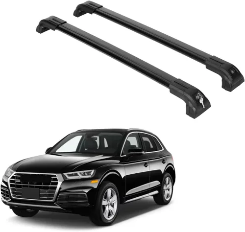 Vista 16 de ERKUL Barras Transversales de Techo para Audi Q3 2012-2018 Barras Transversales de Aluminio con Candado Antirrobo para Techo Compatible con Negro