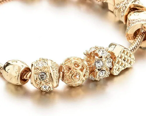 Vista 4 de Brazalete con abalorios, abalorios sonrientes, brazaletes con diamantes de imitación para mujeres y adolescentes