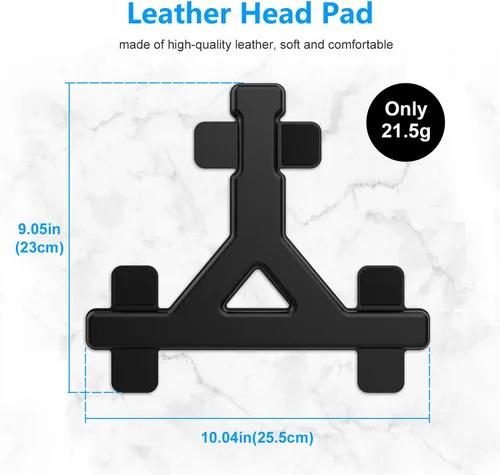 Vista 5 de AMVR Head Back Foam Padding, Soft Leather Pad for Meta Quest 2 VR Headset Head Strap Accessories(Black)