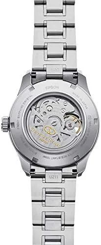 Vista 4 de Orient Star RK-AT0009N - Reloj de pulsera para hombre con correa de metal contemporánea semiesqueleto enviado desde Japón