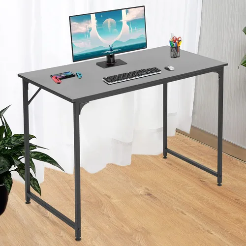 Vista 2 de Escritorio para computadora de 39 pulgadas, escritorio pequeño de estilo moderno y simple, mesa de computadora, escritorio de estudio, escritorio