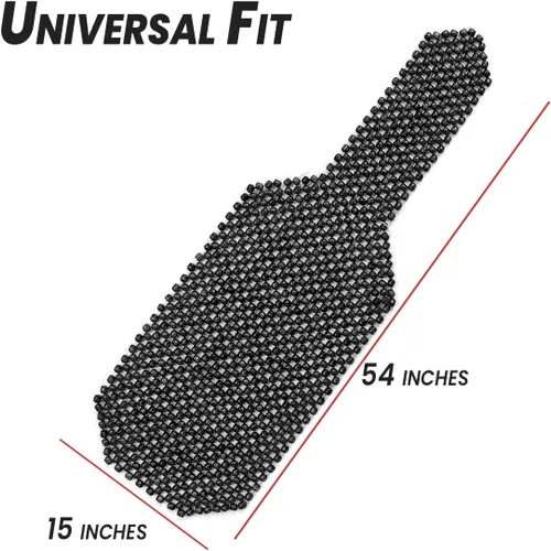 Vista 3 de Zento Deals cojín para asiento, con cuentas de madera, 5/8 pulgadas de grosor, negro